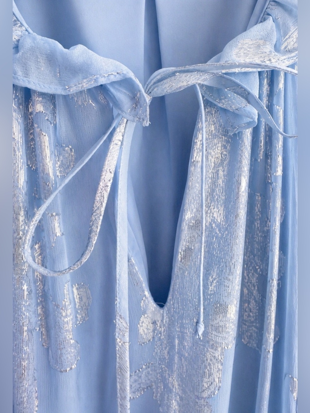 Kobi Halperin Kathryn Metallic Jacquard Midi Dress Blue XXL New - Picture 7 of 13